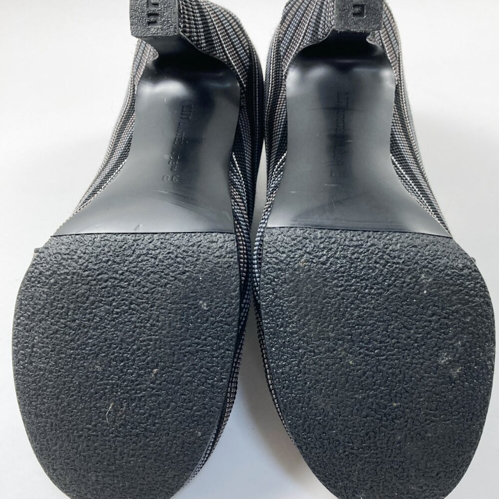 United Nude Black and Gray Striped Ankle Booties - Picture 4 of 9